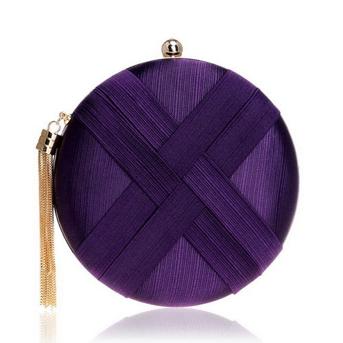 Lumière Woven Satin Evening Clutch