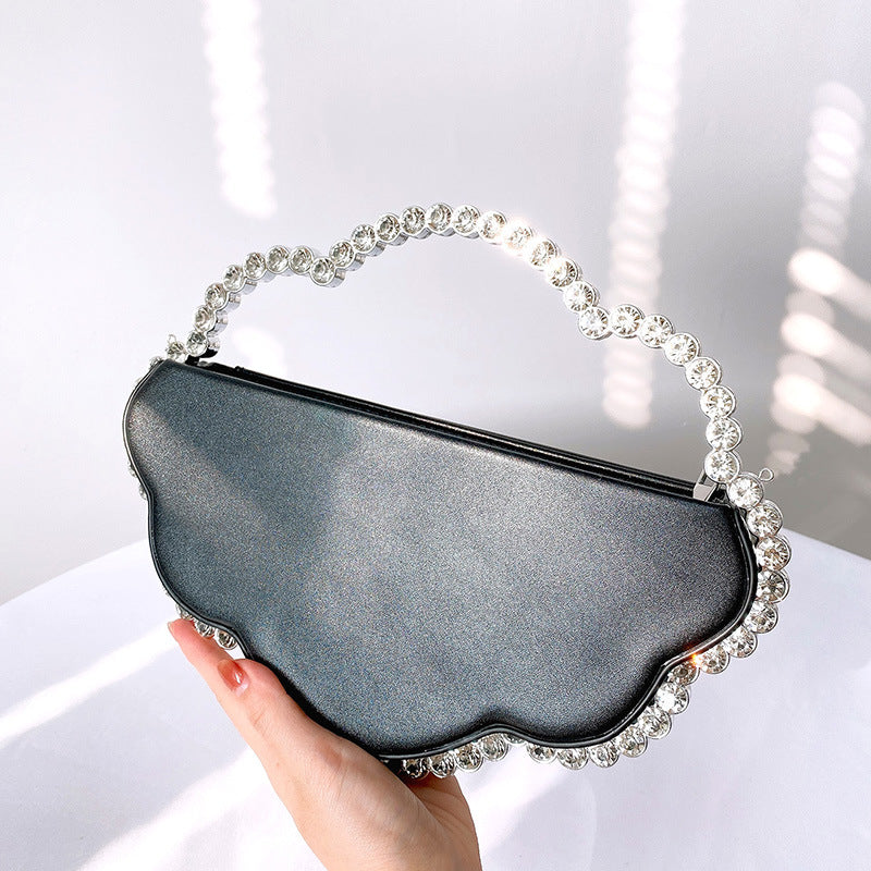 Crystal-Trim Cloud Evening Bag