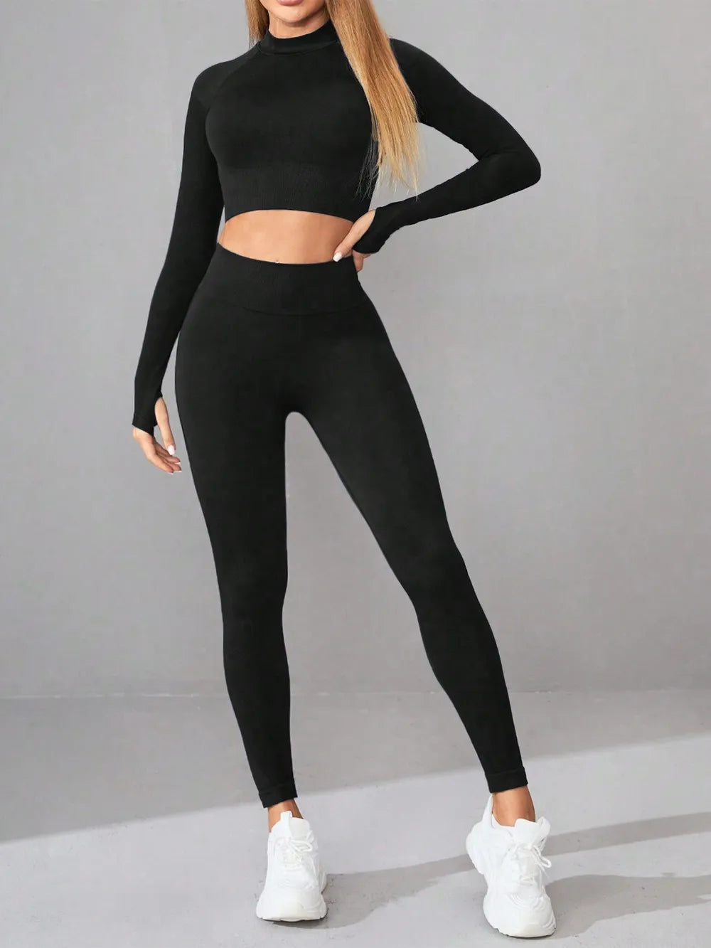 Sculpt Long Sleeve Top & High-Waist Leggings Set