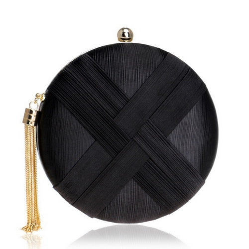 Lumière Woven Satin Evening Clutch