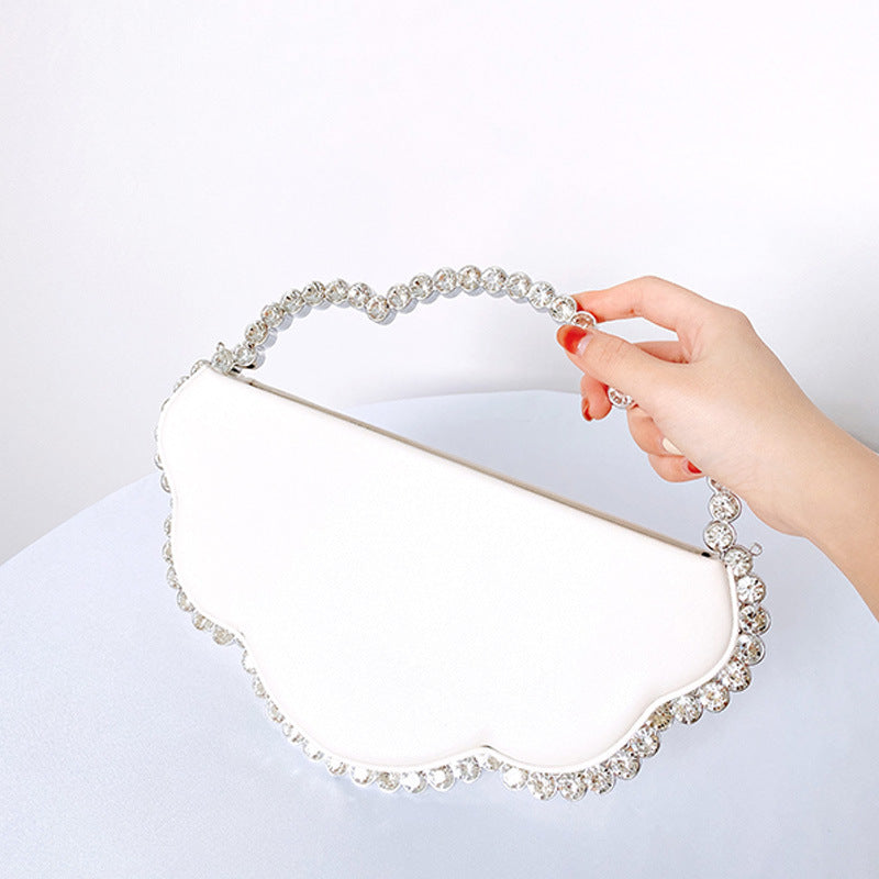 Crystal-Trim Cloud Evening Bag