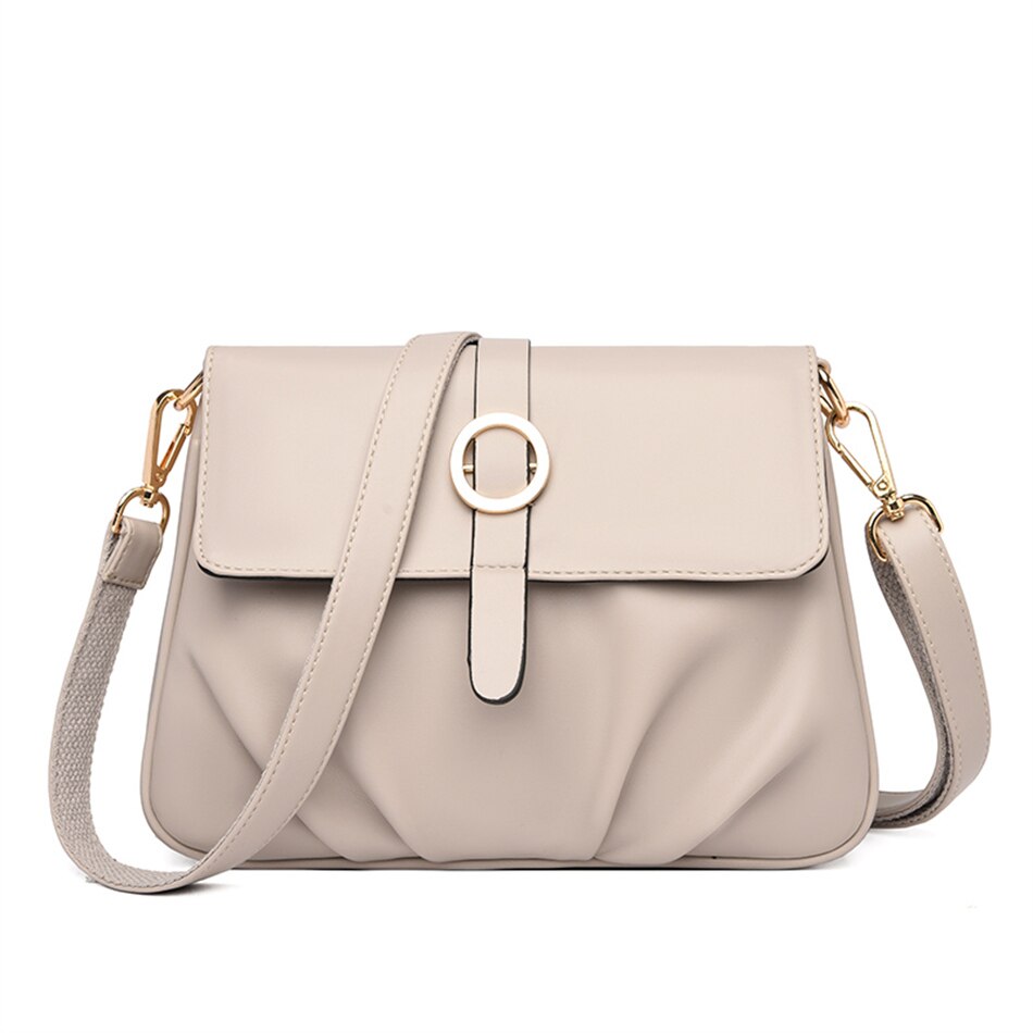 Camille Ruched Flap Crossbody Bag