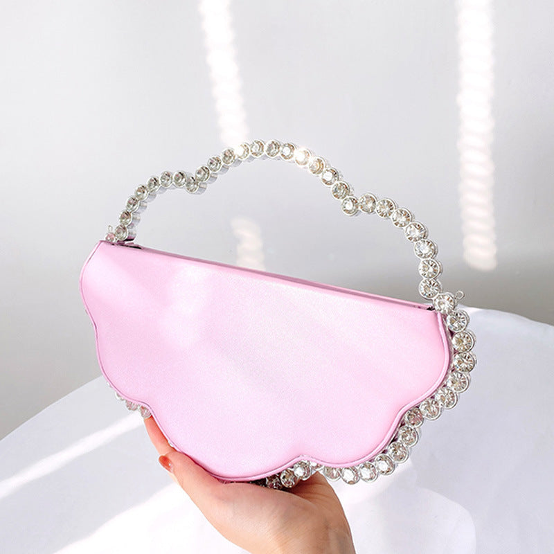 Crystal-Trim Cloud Evening Bag