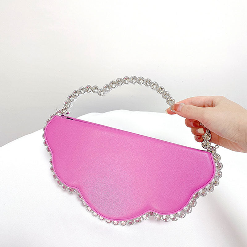 Crystal-Trim Cloud Evening Bag