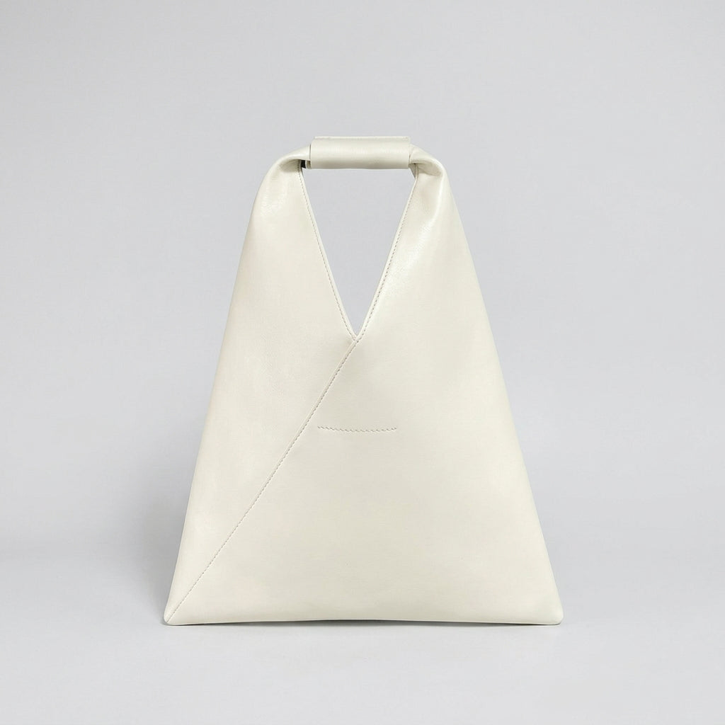 White tote bag with dimensions on a white background