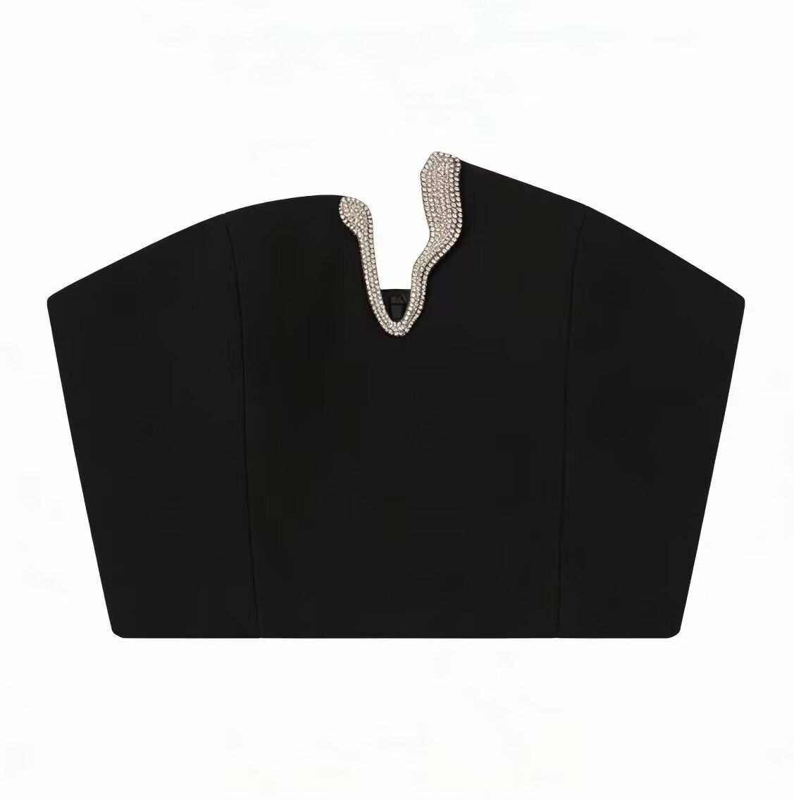 Serpentine Crystal Detail Top & Mini Skirt Separates