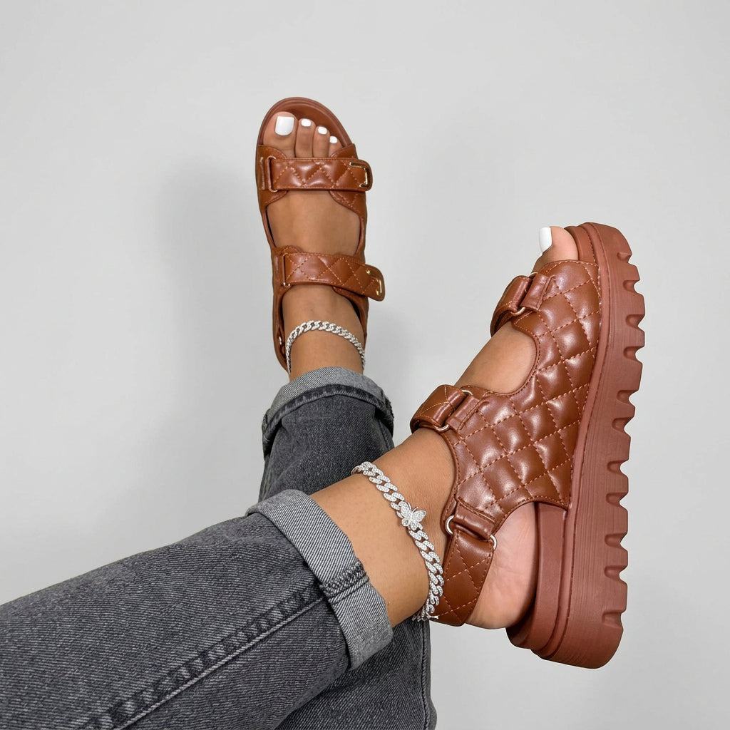 Amélie Chunky Platform Buckle Sandals for Women