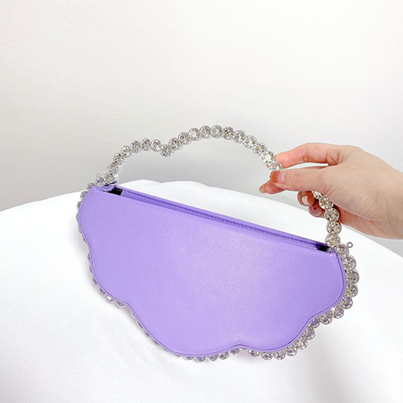Crystal-Trim Cloud Evening Bag