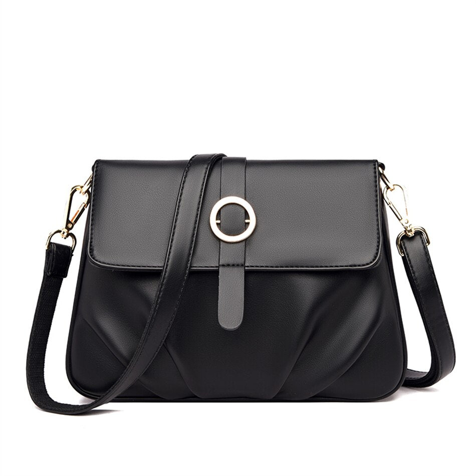 Camille Ruched Flap Crossbody Bag