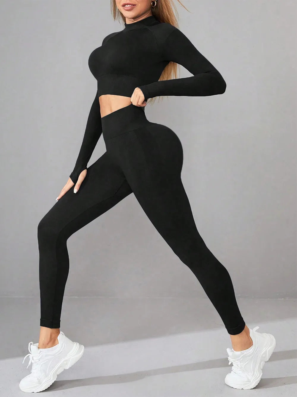 Sculpt Long Sleeve Top & High-Waist Leggings Set