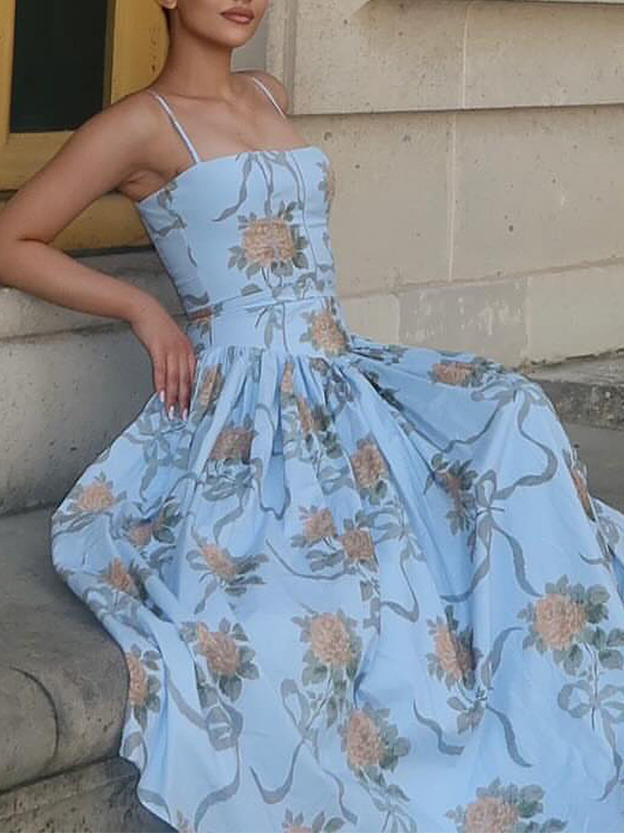 Luxury Floral Corset Maxi Dress – Romantic Summer Evening Gown